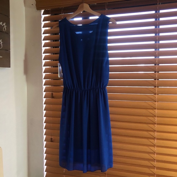 Vivi Fashion Royal Blue Dress with Chain - Picture 5 of 5